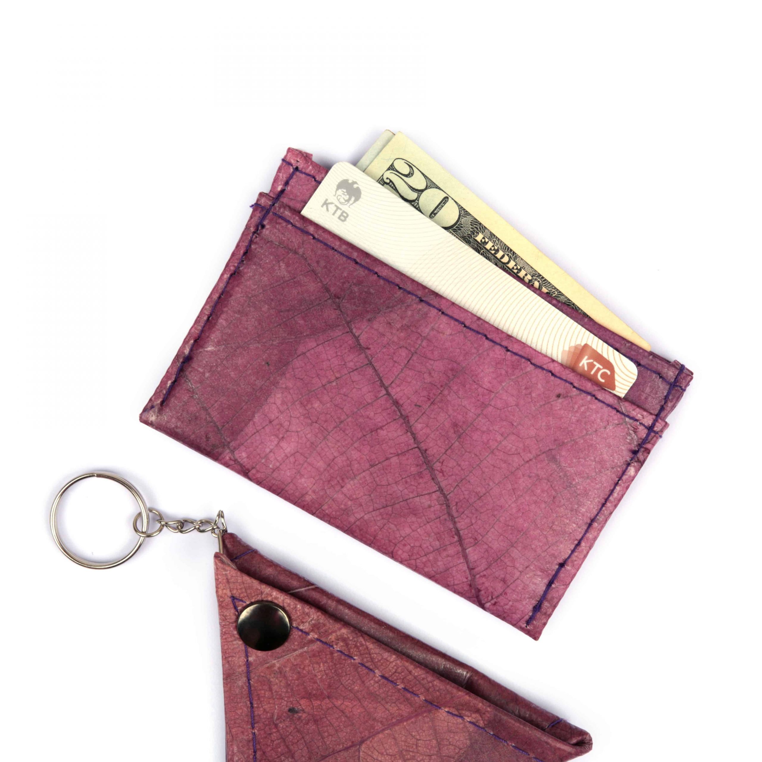 Purple Vegan Minimalist Wallet