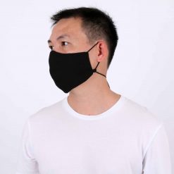 Solid Black Adjustable Face Mask