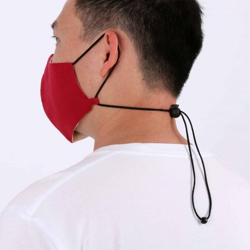 Solid Red Adjustable Face Mask