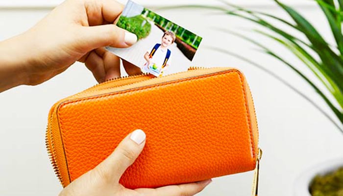 What Is a Wallet-Size Photo in orange wallet